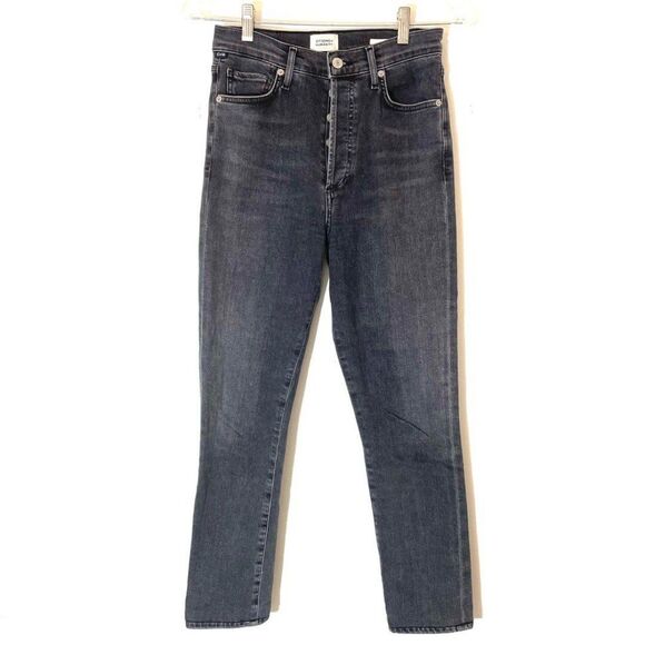 Citizens of Humanity Gray Olivia Button Fly Ankle Denim Jean Size 26 - Picture 1 of 12